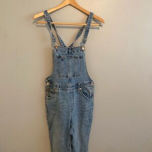 Universal Thread Blue Overalls with Adjustable Straps and Bib Front